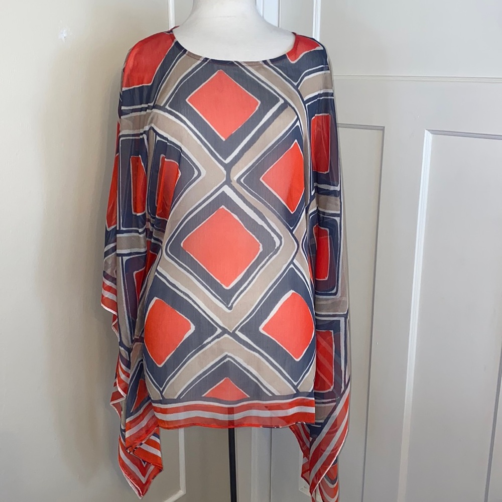 NWOT Outback Red Sheer Tunic Swim Coverup S/M LAST ☎️